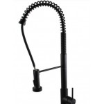 Tall Spring Matte Black Pull Out Kitchen Sink Mixer Tap